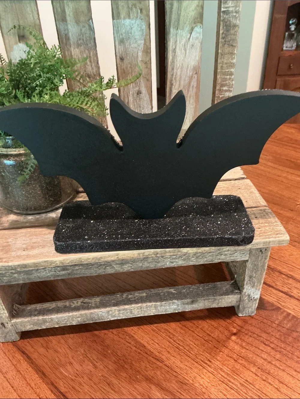 Halloween Beaded Black Bat